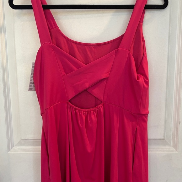 Pink scuba dress with built in padding- Medium “Navy” style - Picture 2 of 3